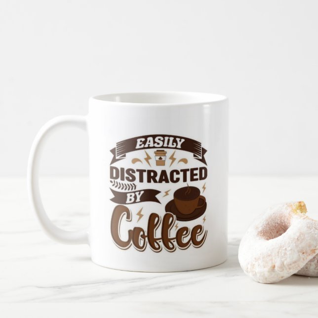 Cooler Funny Coffee Lover Sprichwort Kaffeetasse (Mit Donut)