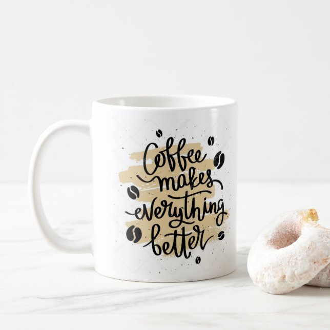 Cooler Funny Coffee Lover Sprichwort Kaffeetasse (Mit Donut)