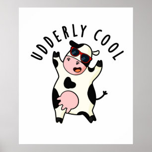 Cooler Funny Cow Puff Poster