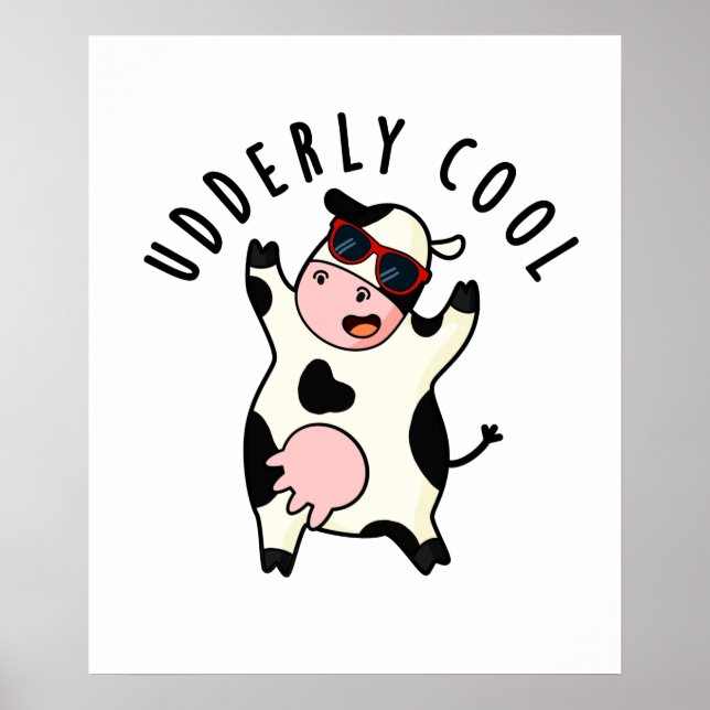 Cooler Funny Cow Puff Poster (Vorne)