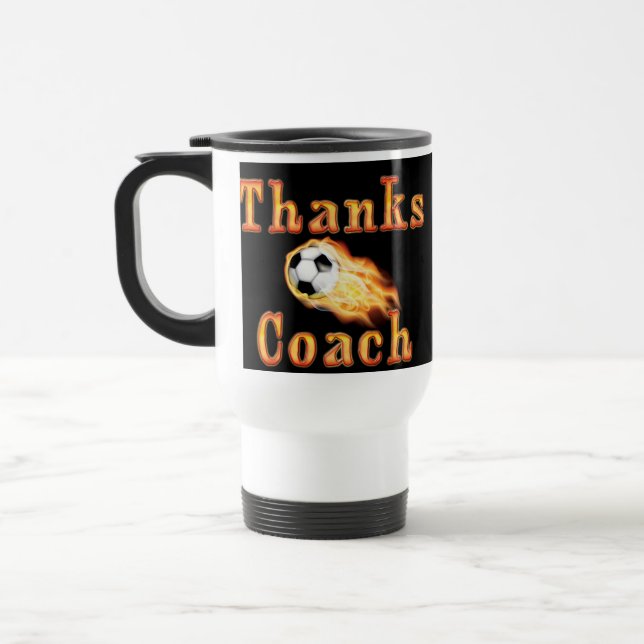 Cooler Fußball-Coach-Geschenk Ideen flammender Fuß Reisebecher (Links)