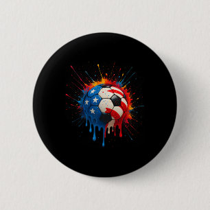 Cooler Fußballspieler-Drip-Sport für Jungen Männer Button