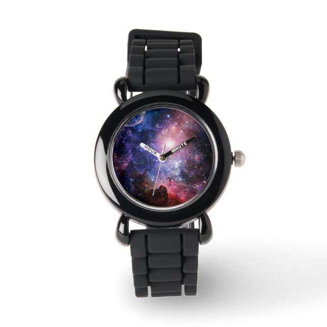 Cooler Galaxiennebel Armbanduhr (Vorderseite)