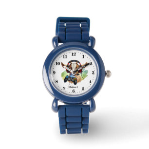 Cooler Gamer-Goat Name hinzufügen Armbanduhr