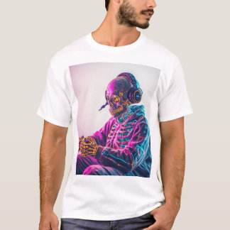 "Cooler Gamer Skeleton T - Shirt - Funny Gaming Sk