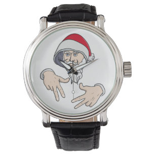 Cooler Gangsta Hip Hop Hand Rap Weihnachtsmann Armbanduhr