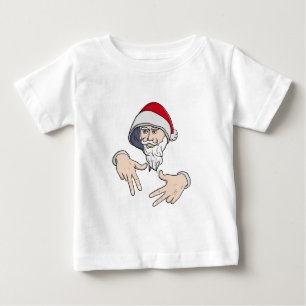 Cooler Gangsta Hip Hop Hand Rap Weihnachtsmann Baby T-shirt