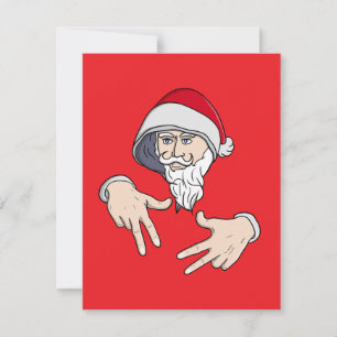 Cooler Gangsta Hip Hop Hand Rap Weihnachtsmann Feiertagskarte