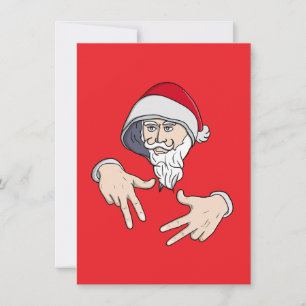 Cooler Gangsta Hip Hop Hand Rap Weihnachtsmann Feiertagskarte