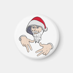 Cooler Gangsta Hip Hop Hand Rap Weihnachtsmann Magnet