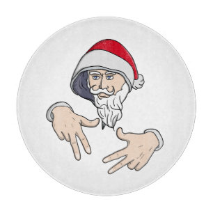 Cooler Gangsta Hip Hop Hand Rap Weihnachtsmann Schneidebrett