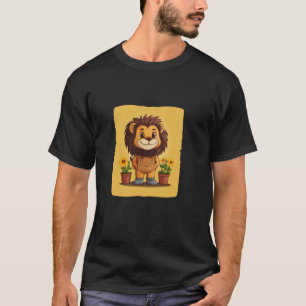 Cooler Gärtner Löwe gräbt mit Stil im Dreck T-Shirt