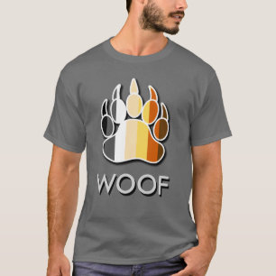 Cooler Gay Bear Pride Flag Bärenpaw WOOF T-Shirt