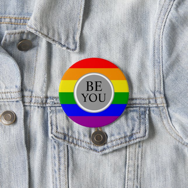 Cooler Gay Pride Button (Beispiel)