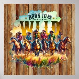 Cooler geborener Cowboy-Western Poster