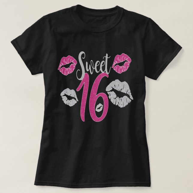 Cooler Geburtstag süß 16 T-Shirt (Design vorne)