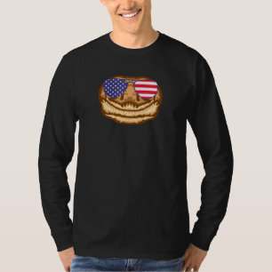 Cooler Gecko mit US-Flaggensonnenbrille in den USA T-Shirt