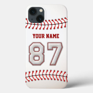 Cooler genähter Baseball Nr. 87 Case-Mate iPhone Hülle