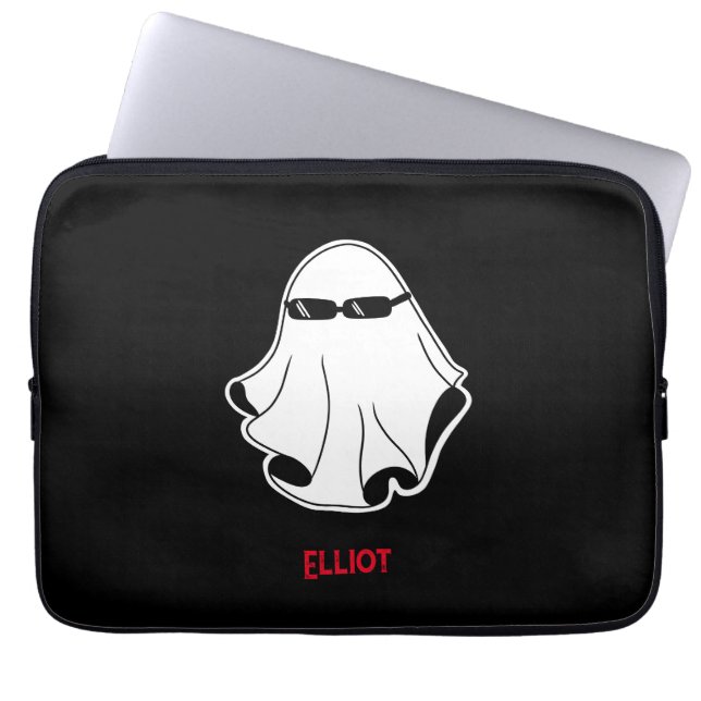 Cooler Ghost mit schwarzer Sonnenbrille iPad Smart Laptopschutzhülle (Vorderseite)