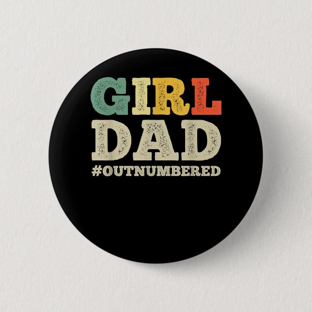 Cooler Girl-Vater für Männer Vater Super Proud Vat Button (Vorderseite)