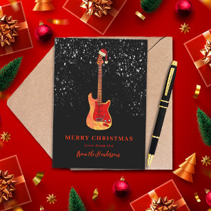 Cooler Gitarre Weihnachtsmann Frohe Weihnachten Sc