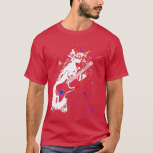 Cooler Gitarrist der Cat Gitarre Lover Instrument T-Shirt