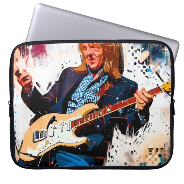 cooler Gitarrist Laptopschutzhülle (Vorderseite)