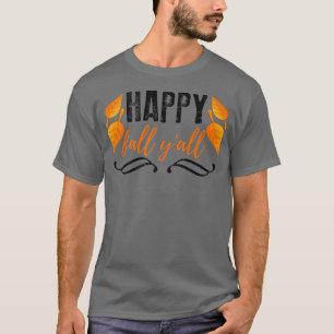 Cooler glücklicher Herbst Y'alle Herbsternte Leaf T-Shirt