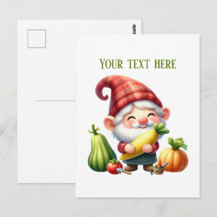 Cooler Gnom gemischtes Gemüse Bauer anpassbar Postkarte