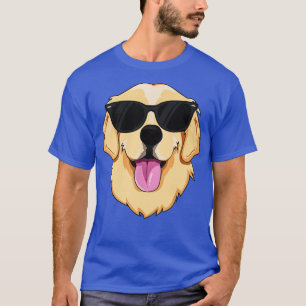 Cooler Golden Retriever Hund trägt Sonnenbrille T-Shirt