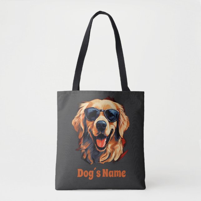 Cooler Goldener Retriever mit Sonnenbrille (Vorderseite)