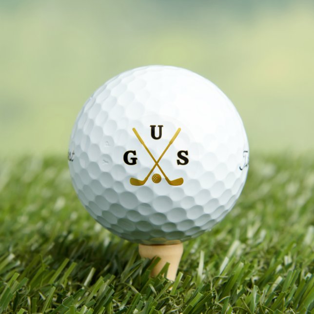 Cooler Golfer Monogramm | dreibuchstabiger Spitzna Golfball (Insitu T-Shirt)