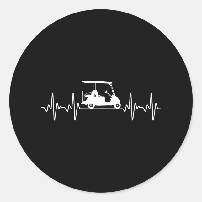 Cooler Golfplatz Kunst, Dichtung und Musik Runder Aufkleber (Vorderseite)