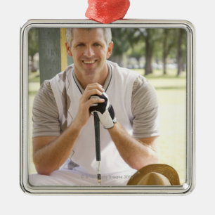 Cooler Golfspieler Ornament Aus Metall