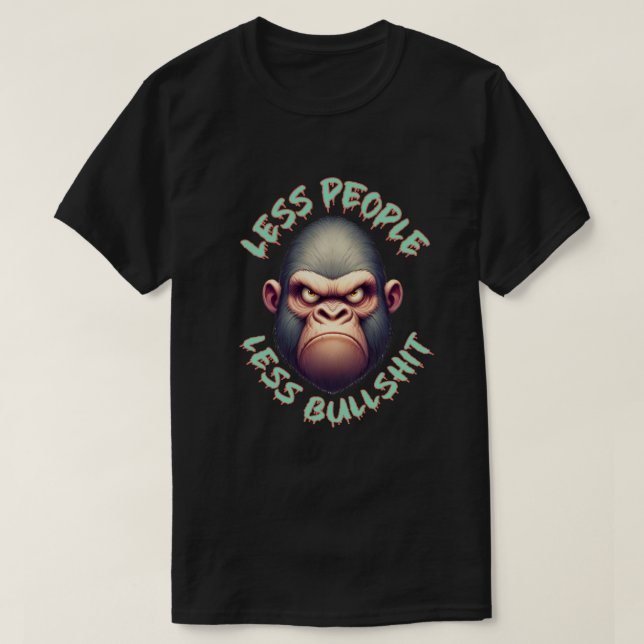 cooler Gorilla, lustige Geschenke T-Shirt (Design vorne)