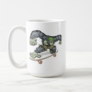 Cooler Gorilla-Skateboarder-Vektor-Kunst Kaffeetasse