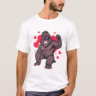 Cooler Gorilla-Valentinstag T-Shirt