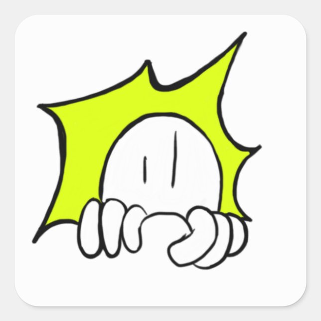 Cooler Graffiti-Aufkleber Quadratischer Aufkleber (Vorderseite)