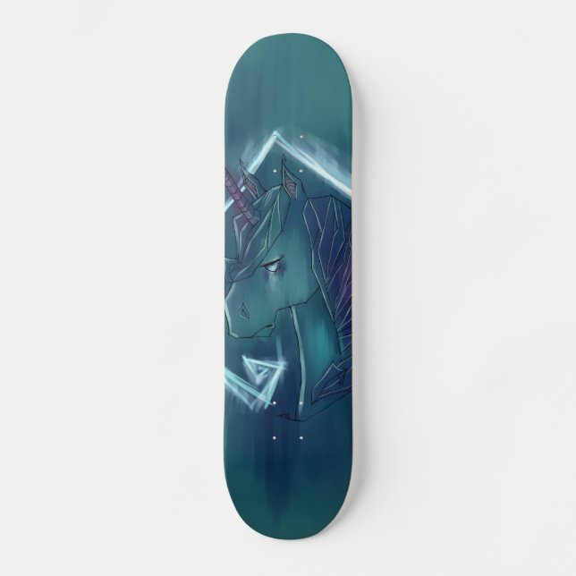 Cooler Graffiti Unicorn Skateboard (Vorderseite)