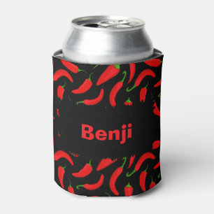 Cooler, grafischer, roter Chili Pepper Dosenkühler