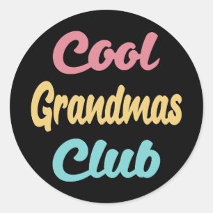 Cooler Grandmas-Club II Runder Aufkleber