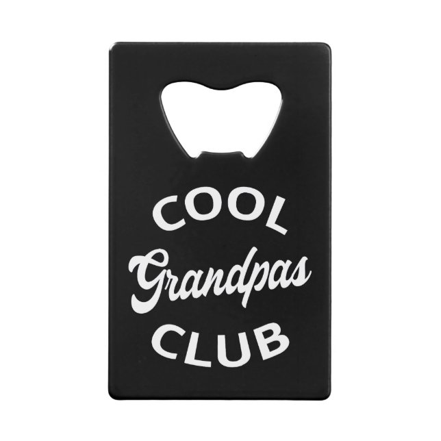 Cooler Grandpas-Club I Geldbeutel Flaschenöffner (Vorderseite)