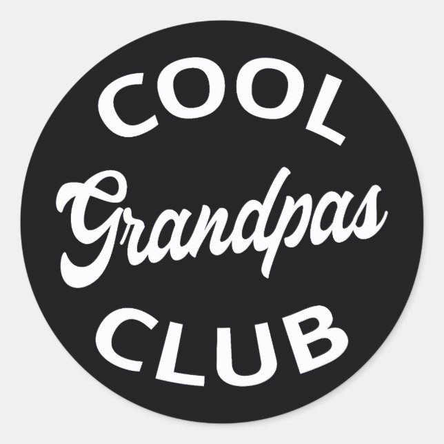 Cooler Grandpas-Club I Runder Aufkleber (Vorderseite)