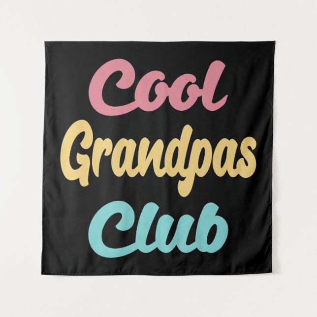 Cooler Grandpas-Club II Wandteppich (Vorderseite)