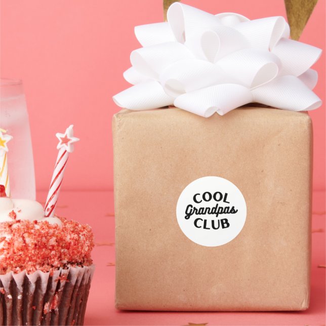 Cooler Grandpong Club Fantastische Bergwelten Runder Aufkleber (Party)