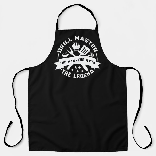 Cooler Grillmeister Mann Mythos Legende  Schürze (Vorderseite)