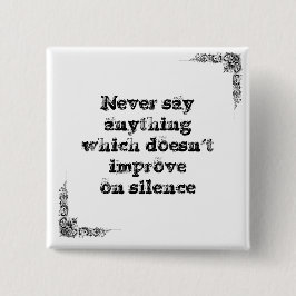 Cooler großer einfacher Klugheitsphilosophie Button