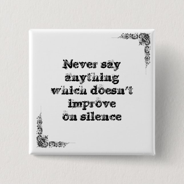 Cooler großer einfacher Klugheitsphilosophie Button (Vorderseite)