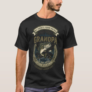 Cooler Großvater beim Barschangeln Favorit Angelpa T-Shirt