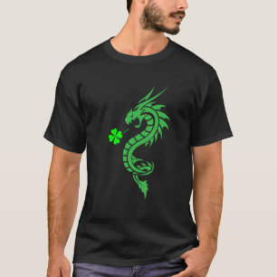 Cooler Grüner Drache des St. Patrick's Day für Kin T-Shirt